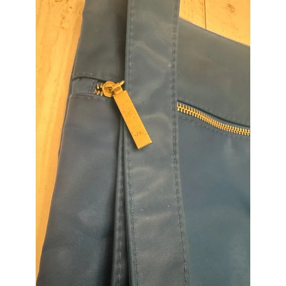 Escada Moon Sparkle Blue Nylon Medium Cross Body Shoulder Bag 11”x11” VGUC - Picture 3 of 4